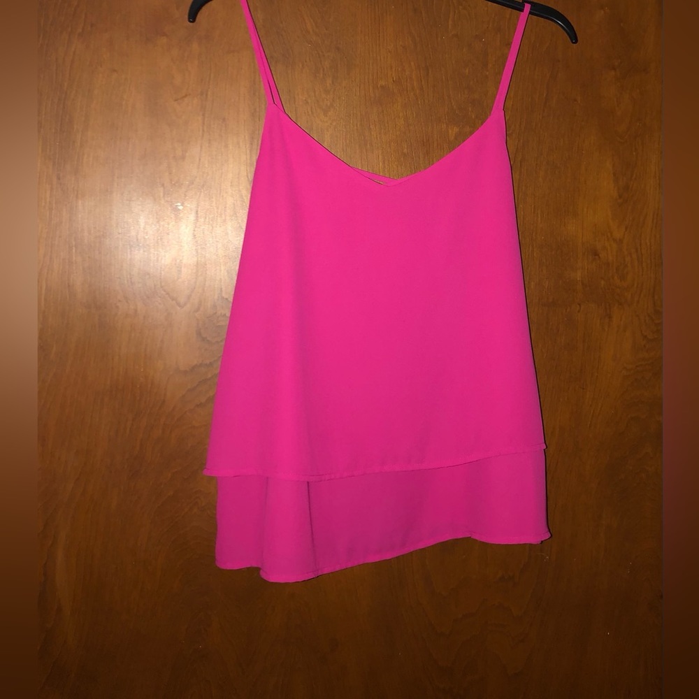 Maurices pink criss cross back cami size M. NWOT